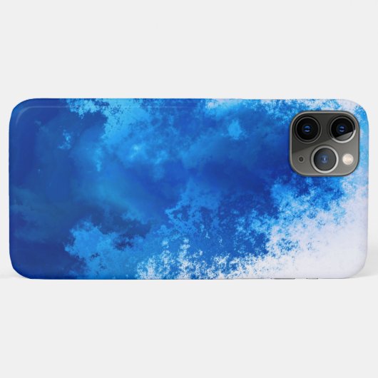 Abstracte blauwe effen kleur ontwerp Case-Mate iPhone case (Achterkant (horizontaal))