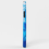 Abstracte blauwe effen kleur ontwerp Case-Mate iPhone case (Achterkant/rechts)