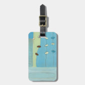 Abstracte blauwe eierparade bagagelabel (Voorkant verticaal)