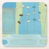 Abstracte blauwe eierparade kartonnen onderzetters (Voorkant)