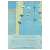 Abstracte blauwe eierparade klembord (Achterkant)