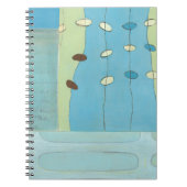 Abstracte blauwe eierparade notitieboek (Voorkant)