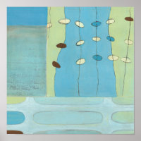 Abstracte blauwe eierparade