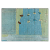 Abstracte blauwe eierparade snijplank (Voorkant)