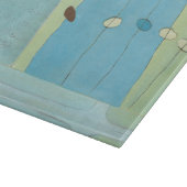 Abstracte blauwe eierparade snijplank (Hoek)