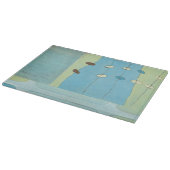 Abstracte blauwe eierparade snijplank (Hoek)