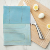 Abstracte blauwe eierparade theedoek (Quarter Fold)