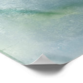 Abstracte blauwe en beige oceaan kunst poster (Hoek)