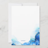 Abstracte blauwe en goudreligie kaart (Achterkant)