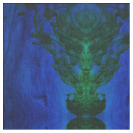 Abstracte Blauwe en groene Dye Swirls Stof