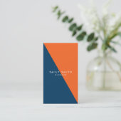 Abstracte blauwe en Oranje sociale media voor kleu Visitekaartje (Staand voorkant)