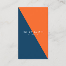 Abstracte blauwe en Oranje sociale media voor kleu Visitekaartje