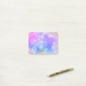 Abstracte blauwe en Paarse Waterverf achtergrond Post-it® Notes (Op bureau)