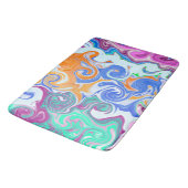 Abstracte blauwe en Paarse zwenken Badmat (Gekanteld)