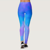 Abstracte Blauwe en Roze Leggings (Achterkant)