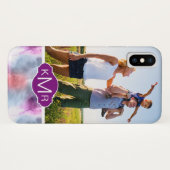 Abstracte blauwe en roze Waterverf | Foto toevoege Case-Mate iPhone Case (Achterkant (horizontaal))