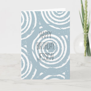 Abstracte Blauwe en Witte Cirkels Kaart