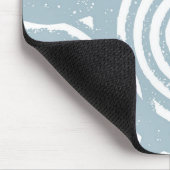 Abstracte Blauwe en Witte Cirkels Muismat (Hoek)