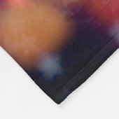 Abstracte blauwe en zilverglittershi fleece deken (Hoek)