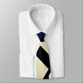 Abstracte blauwe en zwarte kunst stropdas (Gebonden)