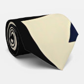 Abstracte blauwe en zwarte kunst stropdas (Opgerold)