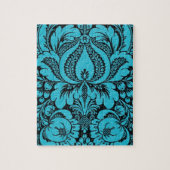 Abstracte Blauwe Floral Legpuzzel (Verticaal)