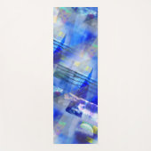 Abstracte Blauwe Fotocollage Yogamat (Voorkant)