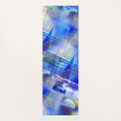 Abstracte Blauwe Fotocollage Yogamat (Achterkant)