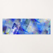 Abstracte Blauwe Fotocollage Yogamat (Voorkant (horizontaal))