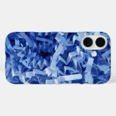 Abstracte blauwe, gekantelde papieren fotografie Case-Mate iPhone case (Achterkant (horizontaal))
