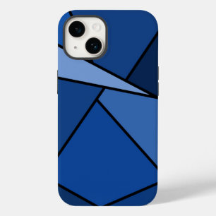 Abstracte blauwe geometrische vormen Case-Mate iPhone case