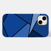 Abstracte blauwe geometrische vormen Case-Mate iPhone case (Achterkant (horizontaal))
