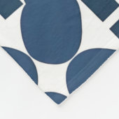 Abstracte Blauwe Geometrische Vormen Fleece Deken (Hoek)
