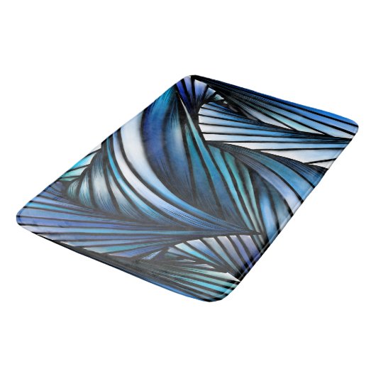 Abstracte blauwe golf badmat (Gekanteld)