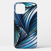 Abstracte blauwe golf Case-Mate iPhone case (Achterkant)
