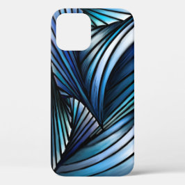 Abstracte blauwe golf Case-Mate iPhone case