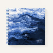 Abstracte blauwe golf ID795 Notitieboek (Voorkant)