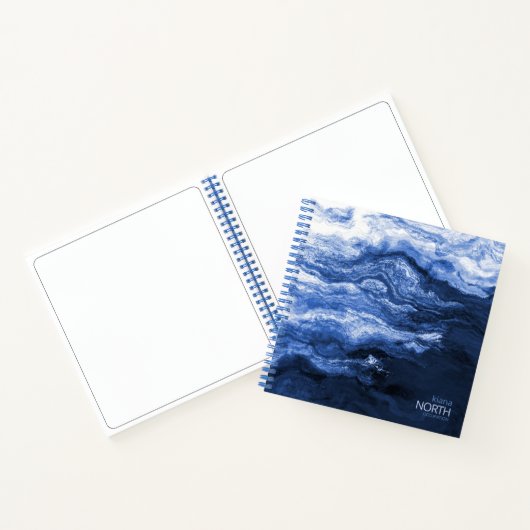 Abstracte blauwe golf ID795 Notitieboek (Binnen)