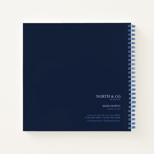 Abstracte blauwe golf ID795 Notitieboek (Achterkant)