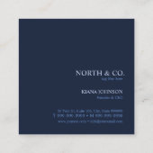 Abstracte blauwe golf ID795 Vierkante Visitekaartje (Achterkant)