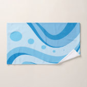 Abstracte blauwe golven bad handdoek (Handdoek)