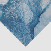 Abstracte blauwe golven of wolken op de ontkoppeli tissuepapier (Detail)