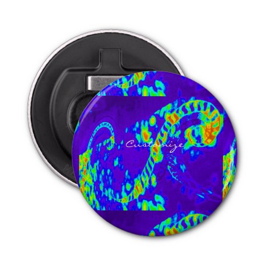 abstracte blauwe golven Thunder_Cove Button Flesopener (Voorkant)