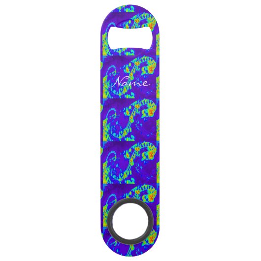 abstracte blauwe golven Thunder_Cove Speed Flessenopener (Voorkant)