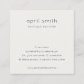 Abstracte blauwe goudvlek Hartelijk dank voor uw b Vierkante Visitekaartje (Achterkant)