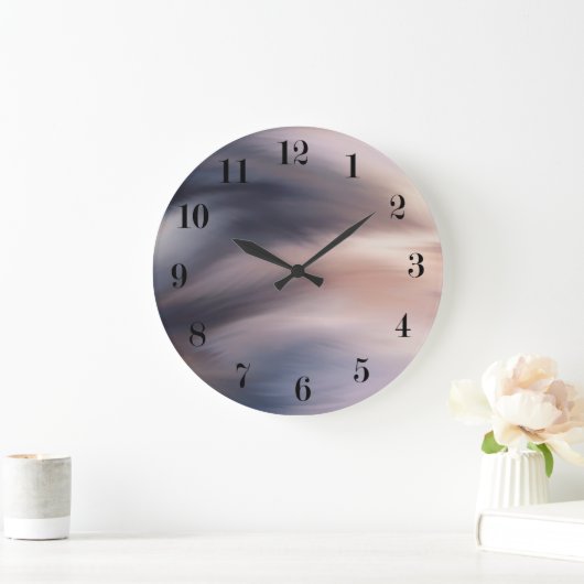 Abstracte blauwe grijs grote klok (Huis)