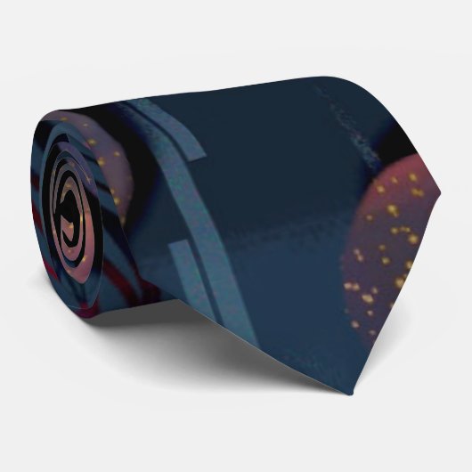 Abstracte blauwe grijze galactische geometrische c stropdas (Opgerold)