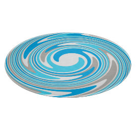 Abstracte blauwe grijze spiraal snijplank