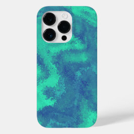 Abstracte blauwe groene diffusie Case-Mate iPhone 14 pro hoesje