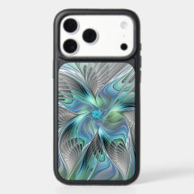 Abstracte Blauwe Groene Vlinder Fantasie Fractale 